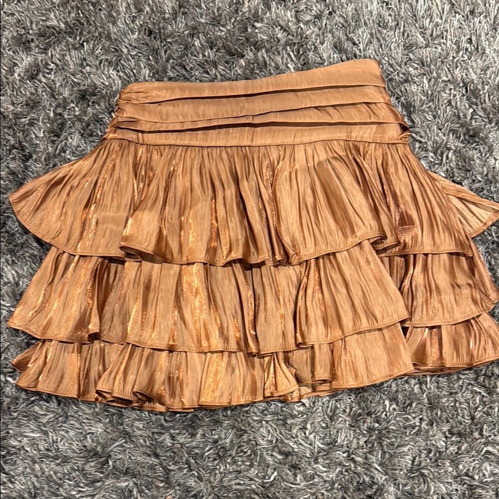 DO+BE Elegant Tiered Brown Skirt